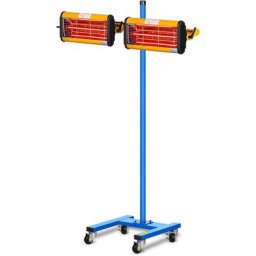 Sécheur Chauffage Infrarouge Lampe de Peinture pour Carrosserie 2200W 2 Emetteur - Rouge, Coloré