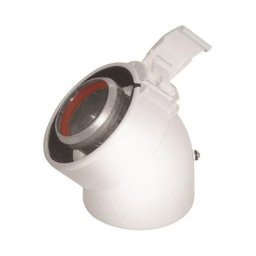 Coude 45° Rolux vent 60/100 Alu/PVC - UBBINK - 227201