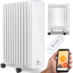 Radiateur à bain d'huile 2 500 w Radiateur Chauffage électrique économe en énergie avec écran,