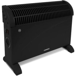 Vonroc - Convecteur électrique 2000W – Noir - Thermostat réglable- 3 positions de chauffage – Pour