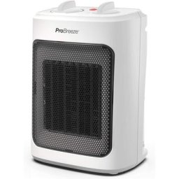 Mini Radiateur Céramique 2000W, 3 Niveaux de Puissance Pro Breeze Blanc