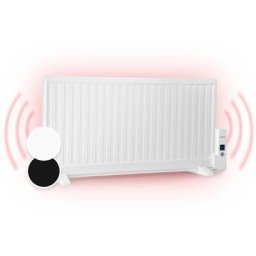 Wallander Radiateur à bain d'huile ultraplat 1000W thermostat - blanc - Blanc