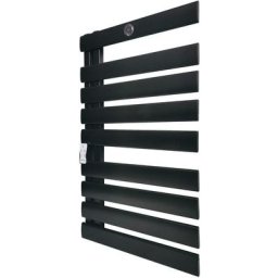 Porte-serviettes électrique mural 500W en aluminium, noir, affichage led et commande WiFi - Noir