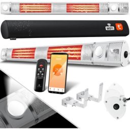 Chauffage à infrarouge 3 000 w IR-Gastro-Bar Chauffage radiant de terrasse avec application WiFi et