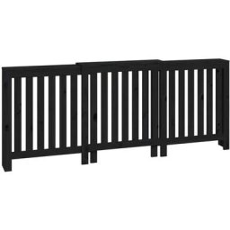 Cache-radiateur Noir 210x21x85 cm Bois massif de pin Vidaxl Noir