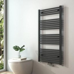 S'AFIELINA Radiateur à eau chaude Sèche-serviettes Raccordement central - Anthracite 120x60 cm