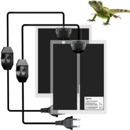 Tapis Chauffant pour Terrarium 2 pièces Tapis Chauffant pour Aquarium Vivarium Imperméable