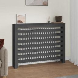 Cache-radiateur | Équipement pour radiateur Gris 108,5x19x84 cm Bois massif de pin 23435