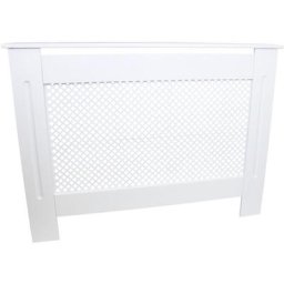 MonsterShop Cache Radiateur à Motif Grillagé en mdf Blanc de 111,5cm de Large x 82cm de Haut x