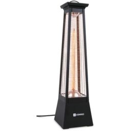 Chauffage de terrasse sur pied 1500W - chauffage à 360 degrés - élément en carbone - modèle compact