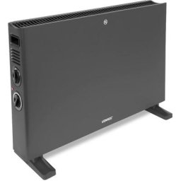 Convecteur électrique 2000W – Gris – Avec Ventilateur Turbo - Thermostat réglable - 2 positions de