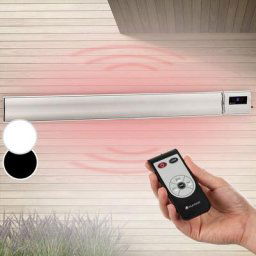 Klarstein Chauffage Electrique à Infrarouge, Chauffage de Jardin 2400W, Télécommande, Minuterie,