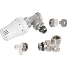 Kit complet robinet de radiateur thermostatique équerre 15x21. Noyon&thiebault