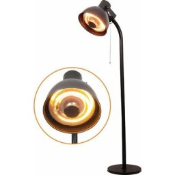 Parasol chauffant - Chauffage de terrasse 2000W - Design Rétro - 100 x 35 x 210 cm - Noir Maxxgarden