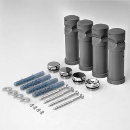 Heilmetz - Support de montage pour radiateur salle de bain support mur kit de montage Anthracite