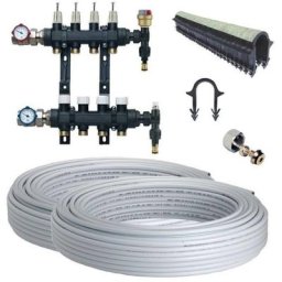 Kit plancher chauffant hydraulique 30 a 120 m² collecteur résine - tube multicouche