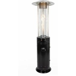 Chauffage d'extérieur gaz 11kW - Parasol chauffant et roulettes - Noir Maxxgarden