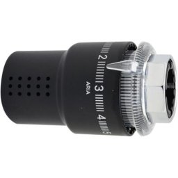 Tête thermostatique à air avec capteur de liquide pour valve Ovus Noir mat