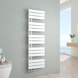 Sèche-serviettes eau chaude Radiateur eau chaude en acier Radiateur à panneau plat Blanc 1320x400mm