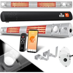 Chauffage à infrarouge 3 000 w IR-Gastro-Bar Chauffage radiant de terrasse avec application WiFi et