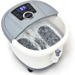 COSTWAY Bain de Pieds avec Massage Automatique Chauffage Rapide, Massage Pieds avec Infrarouge,