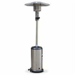 Chauffage d'extérieur gaz 12.5kW - Finland - Parasol chauffant en acier inoxydable. réglable. porte