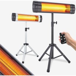 Chauffage radiant infrarouge Radiateur électrique 2500 w télécommande 3 niveaux fixation murale
