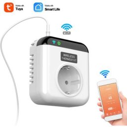 Thermostat Wifi intelligent Programmable, regulateur de temperature, prise sans fil 16A, controle