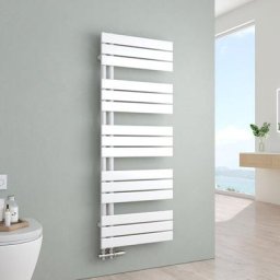 Sèche-serviettes eau chaude Radiateur eau chaude en acier Radiateur à panneau plat Blanc 1320x500mm