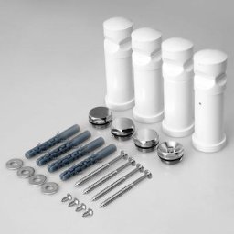 Heilmetz - Support de montage pour radiateur salle de bain support mur kit de montage Blanc
