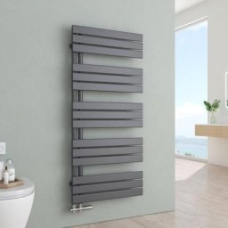 S'AFIELINA Sèche-serviettes eau chaude Radiateur eau chaude en acier Anthracite 1320x600mm 798 Watt