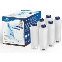 Cartouche filtrante à eau pour cafetière avec adoucisseur au charbon actif compatible avec Delonghi