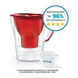 Carafe Filtrante, Marella, 2.4L, 1 Cartouche Filtrante maxtra+ incluse - Rouge - Brita