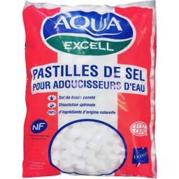 Pastilles de sel pour adoucisseur d'eau aqua excell - Sac de 25 kg