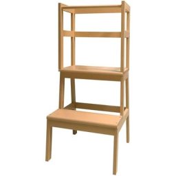 Toboli - Tour d'apprentissage Nature Bois 43x40x91cm Tour d'bservation Enfant Sécurité Chaise haute