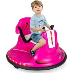 Auto Tamponneuse pour Enfants et Tout-Petits, Véhicule Électrique 6 v avec Télécommande, Rotation à