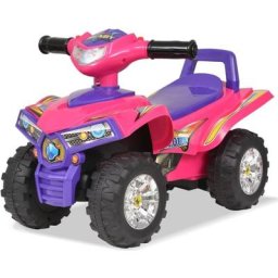 Talkeach - Voiture électrique pour enfants avec son et lumière Rose et violet
