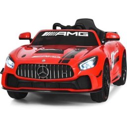 COSTWAY Mercedes Benz Voiture Sport Electrique 12 V pour Enfants Vitesse Max.: 5 km/h, Télécommande