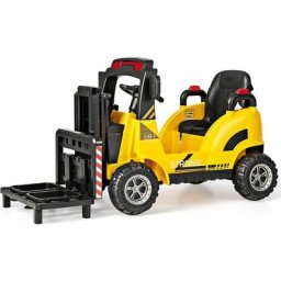 Costway - Chariot Elévateur Electrique Enfants 12V avec Fourche, Véhicule de Construction avec