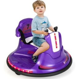 Auto Tamponneuse pour Enfants et Tout-Petits, Véhicule Électrique 6 v avec Télécommande, Rotation à