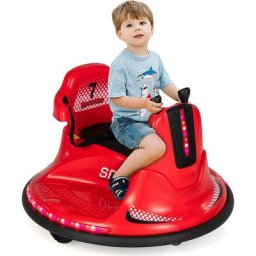 Auto Tamponneuse pour Enfants et Tout-Petits, Véhicule Électrique 6 v avec Télécommande, Rotation à