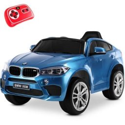 Playkin - Voiture élèctrique bmw X6M bleu batterie 12V enfants 2-4 ans