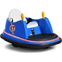 Voiture Électrique Auto Tamponnante 360° avec Télécommande, Auto Tournante pour Enfant avec led et