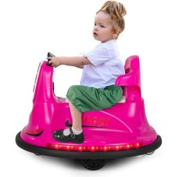 DREAMADE Auto-tamponneuse Électrique Enfant 6 V avec 2 Modes Conduite, Musique, Ceinture Sécurité
