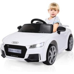 Audi Voiture Electrique Audi ttrs 12V pour Enfants Max. 5 Km/h, Double Porte avec Télécommande