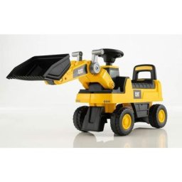 Jouet Bulldozer Porteur Enfants avec Godet Réglable, Pelle Excavatrice avec Klaxon et Rangement,
