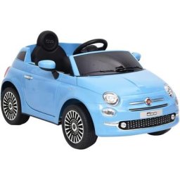 Vidaxl - Voiture électrique pour enfants Fiat 500 Bleu Bleu