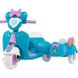 Moto/Scooter Électrique 6V pour Enfant - Side Car - 2,5 km/h, Phare led- 3 à 8 Ans - Bleu - Costway