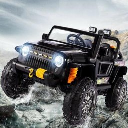 Voiture électrique pour enfants Jeep 12V - Conduite parent-enfant, 3 places, Bluetooth usb,