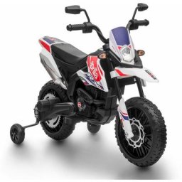 Playkin - Moto aprilia rx 12V à batterie pour enfants, permis officiel, télécommande, lumières et